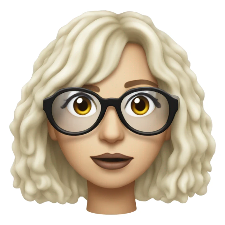 lady gaga rain on me black glasses  sticker