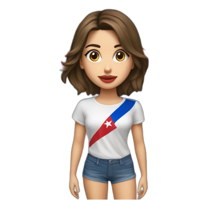 Ana de armas con una bandera de cuba sticker