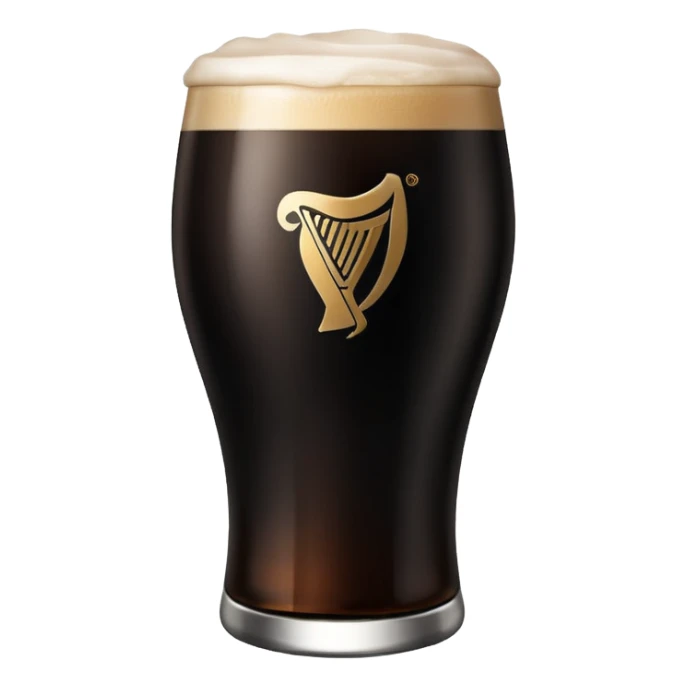 pint of guinness with flat head sticker