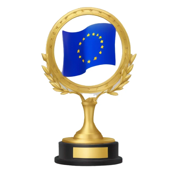 european-union-flag on trophee circle sticker