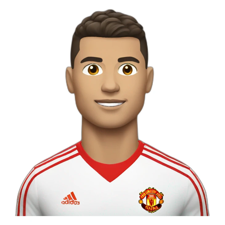 Ronaldo in uniform of Man Utd sticker