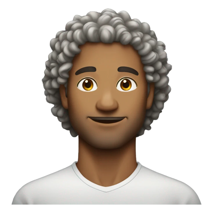 attractive and strong man with curly hair sticker