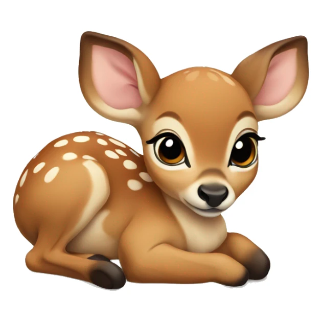 Baby fawn lying sticker