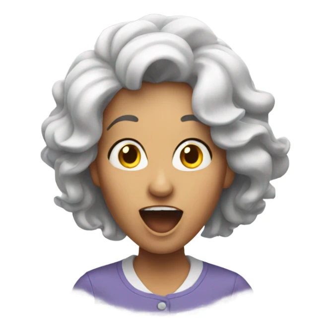 Crazy woman who is excited sticker