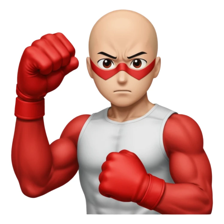 Saitama red hand punch sticker