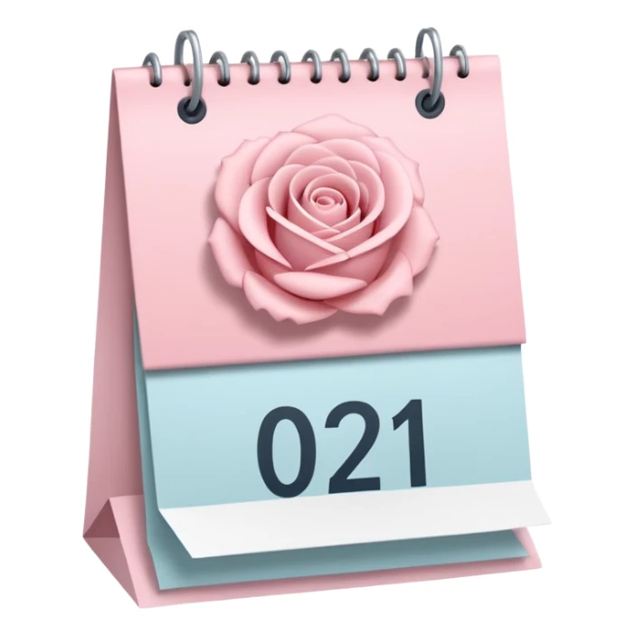 un calendrier avec une date entourée. Tons pink/rose sticker