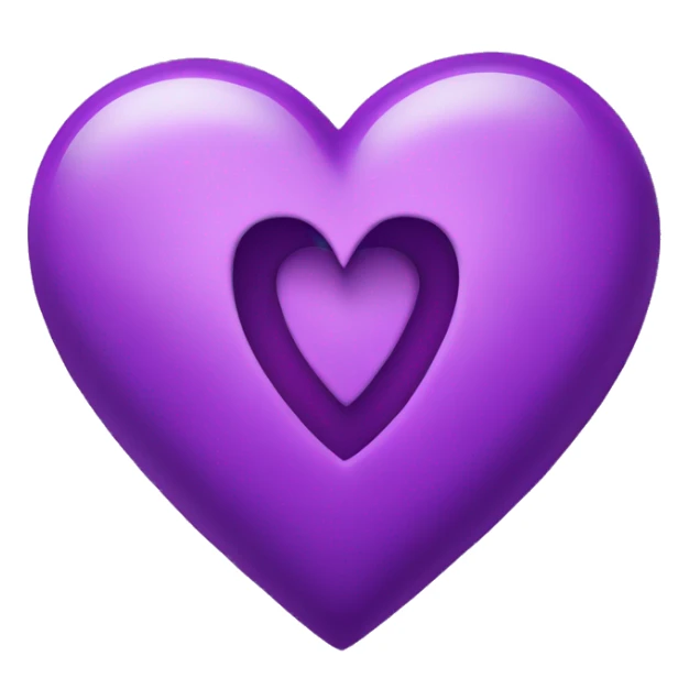 Purple heart with the letter C sticker