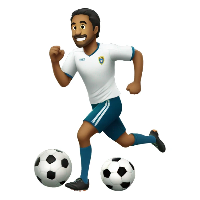 ANTONIO RUTIGER RUNNING WITH SOCCER BALL sticker