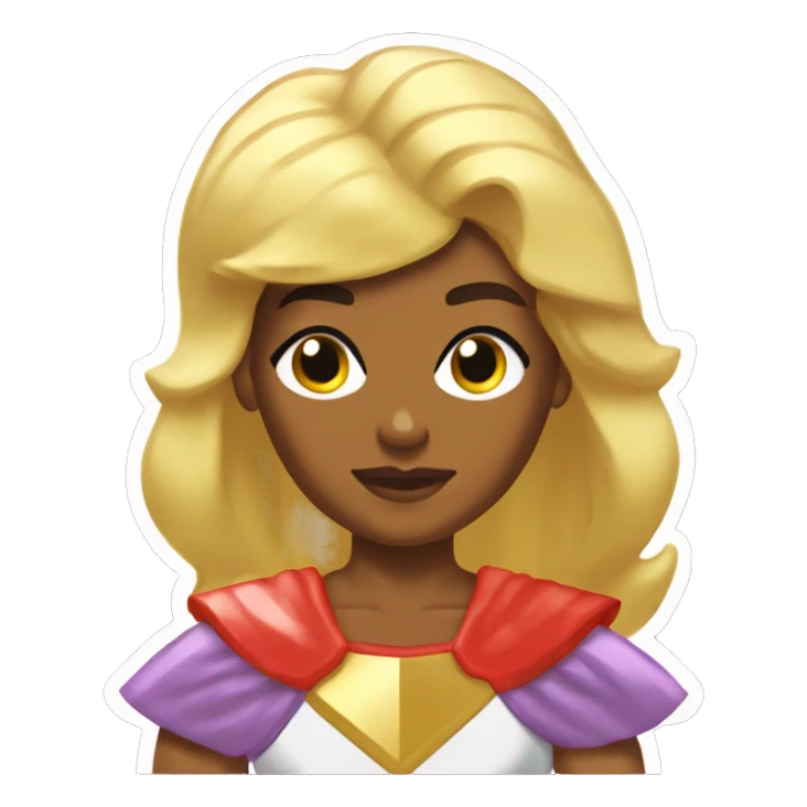 She-ra hermana de He-man con la camiseta de boca sticker