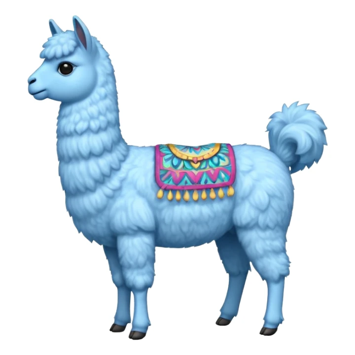 llama azul sticker
