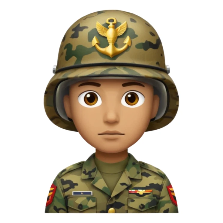 crie emojis de um militar do corpo de fuzileiros navais sticker