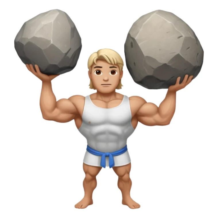 Atlas the greek god with a boulder and clothes sticker