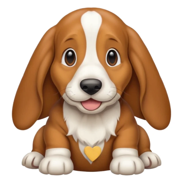 smile Basset Hound baby sticker