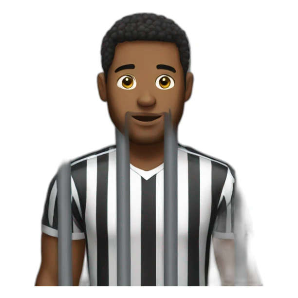 guy with juventus shirt in jail sticker