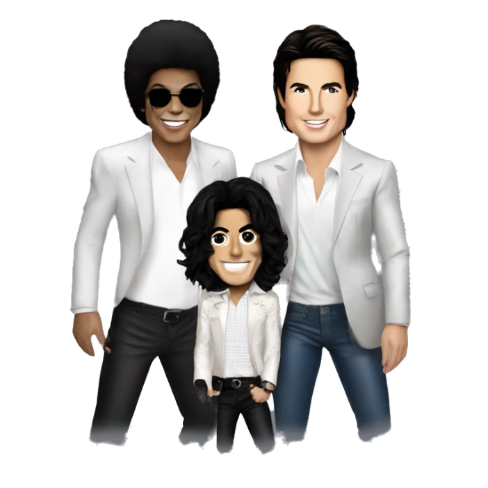 Michael Jackson, Cristiano Ronaldo and Tom Cruise sticker