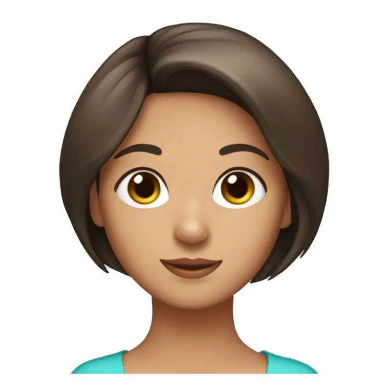 Brunette girl with pomeraniam sticker