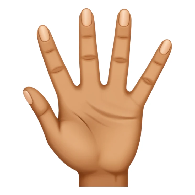 a finger holding up 3 fingers sticker