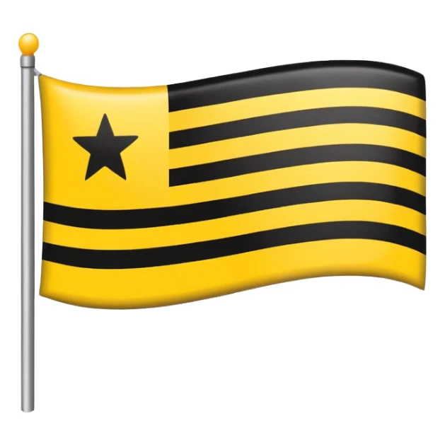 A flag emoji similar to German flag but replace color red with white sticker