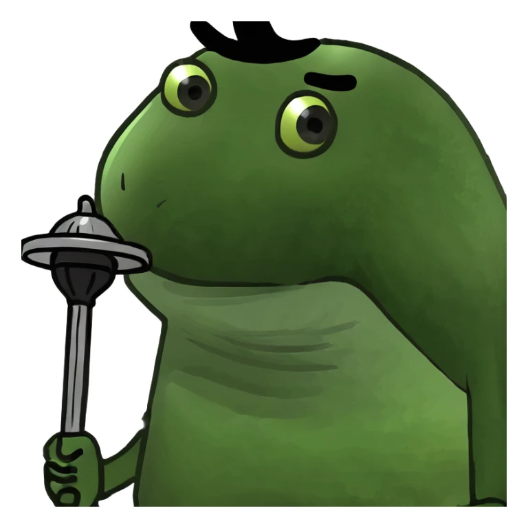 poop with a plunger on its head sticker