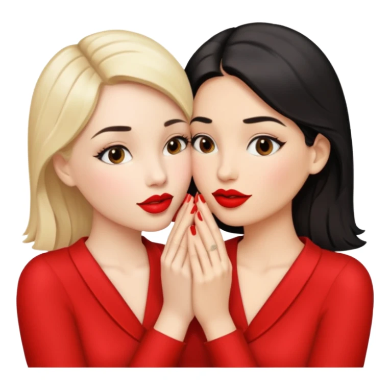 two wome nkissing hands wrapped around each other sticker