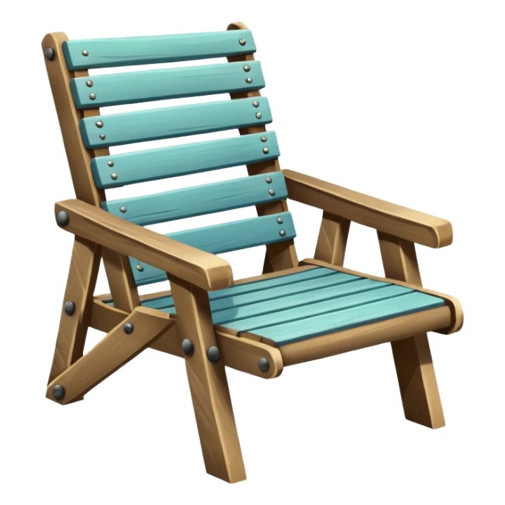park chair in city park sticker