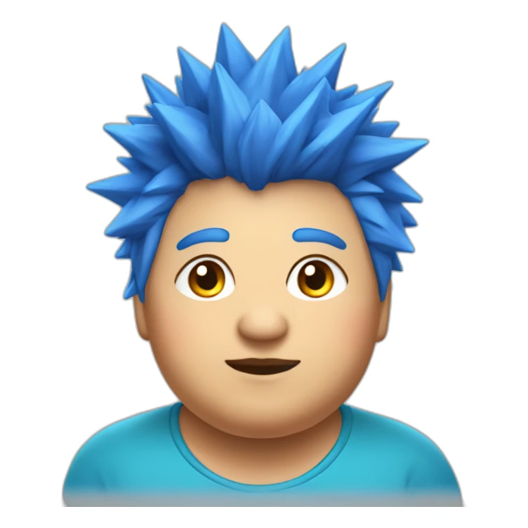 Older fat lesbian Chilean very short spiky bright blue hair sticker
