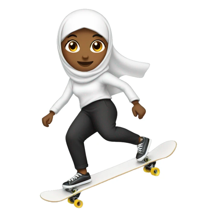 Muslim women skateboarding  sticker