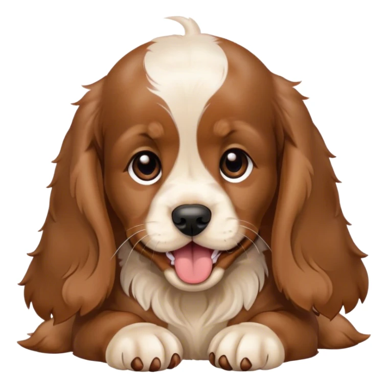 cachorro coker mordendo a orelha sticker