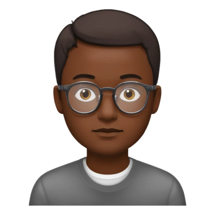 zumbi masculino, óculos fino, cabelo baixo sticker