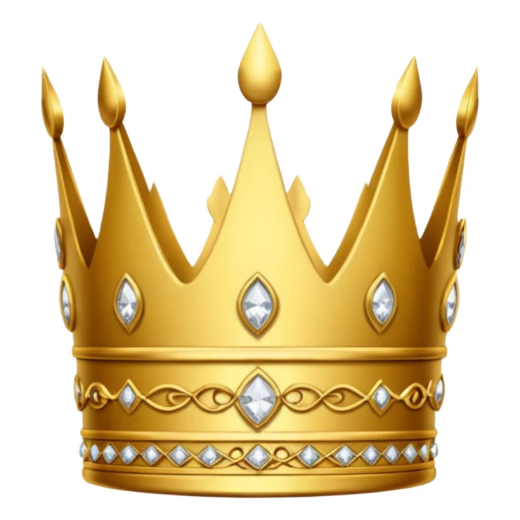 crown in gold not all solid with lace and dimonds on top sticker