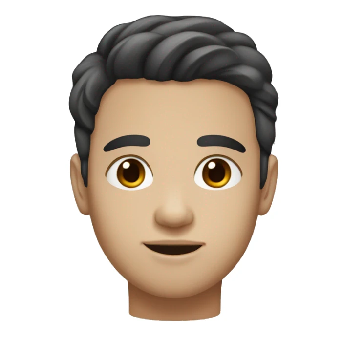 White boy dark hair brown eyes sticker