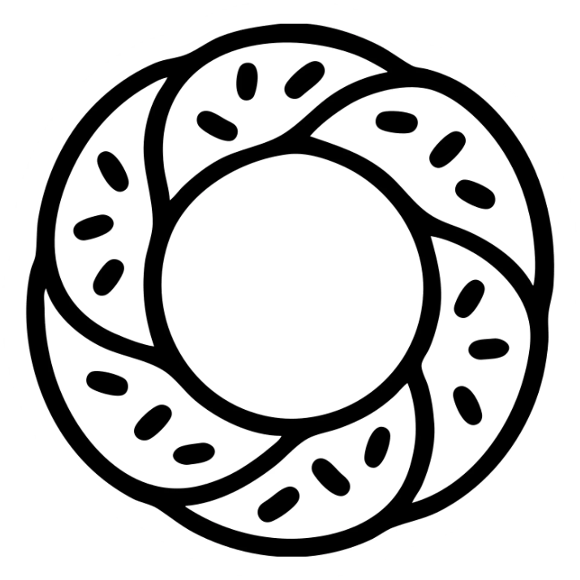 minimal flat icon of a Turkish simit, simple lines, no background sticker