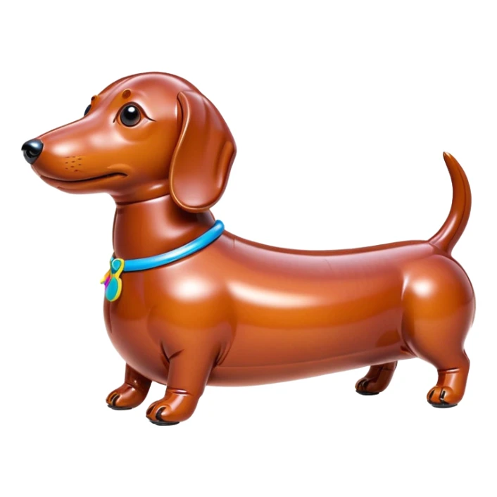  SPAM meat jeff koons style inflatable dachshund  art sculpture  sticker