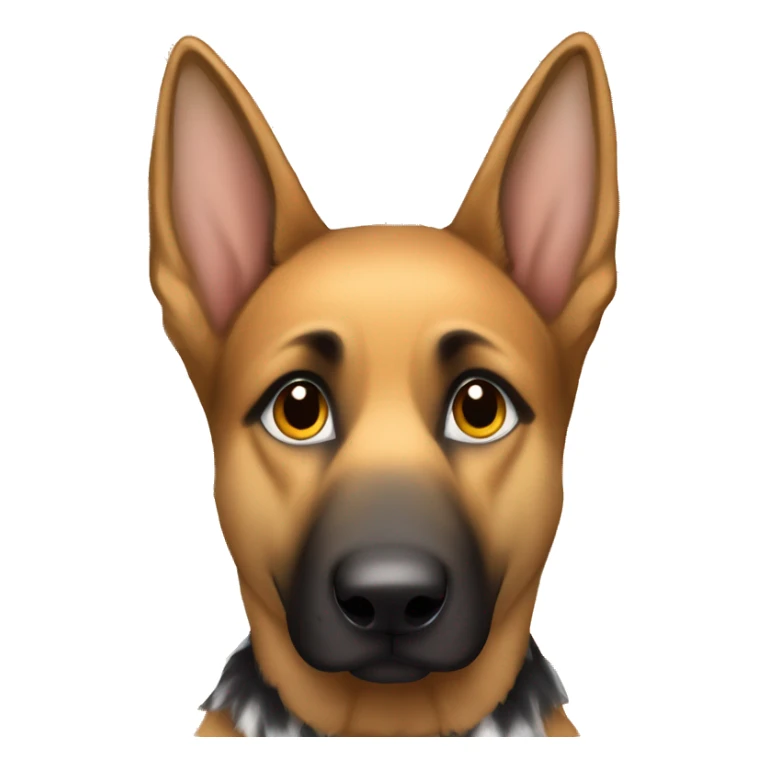 german shepherd wearing bright orange and white checkerd shirt sticker