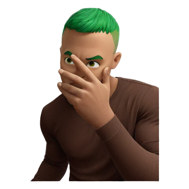 green haired boy cover art sticker