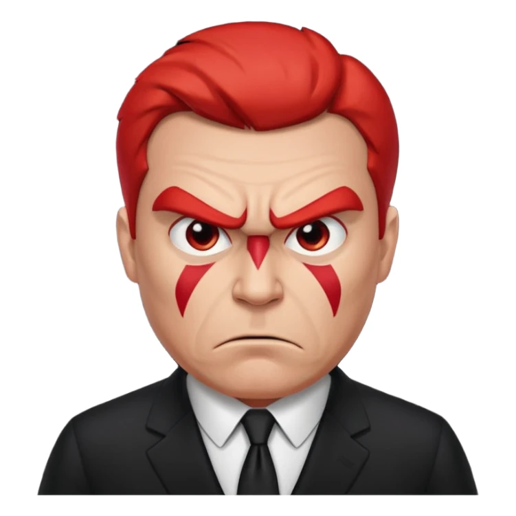 very angry male boss in suit sticker