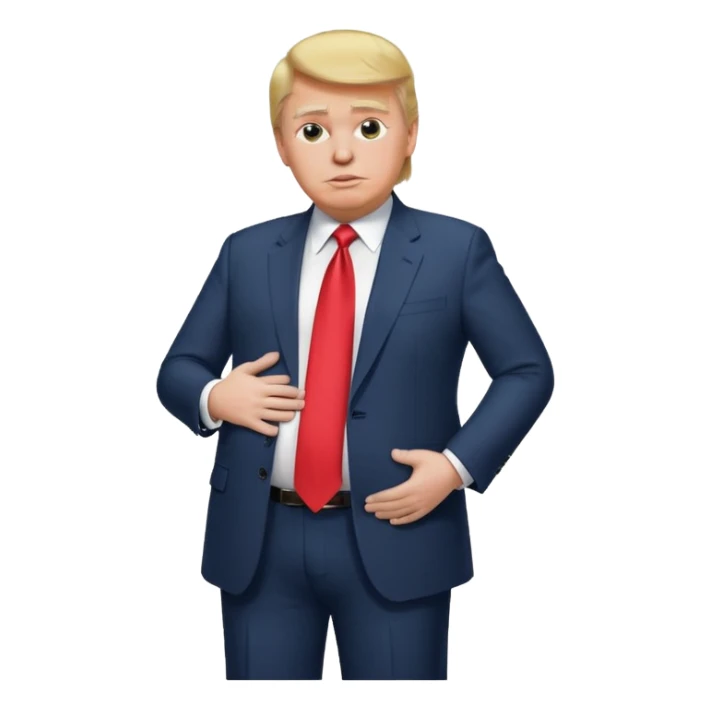 pregnant donald trump rubbing his belly sticker