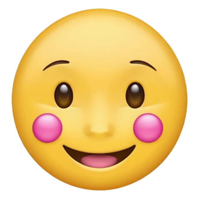 Yellow emoji with pink under eye patches sticker
