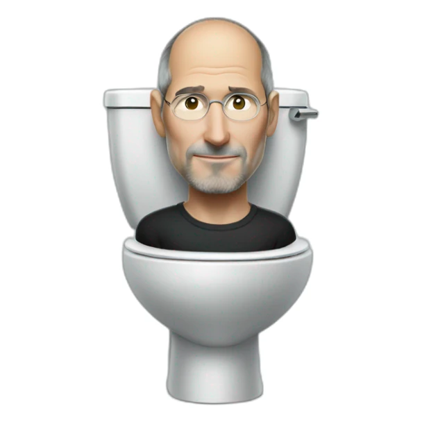 steve jobs on toilette sticker