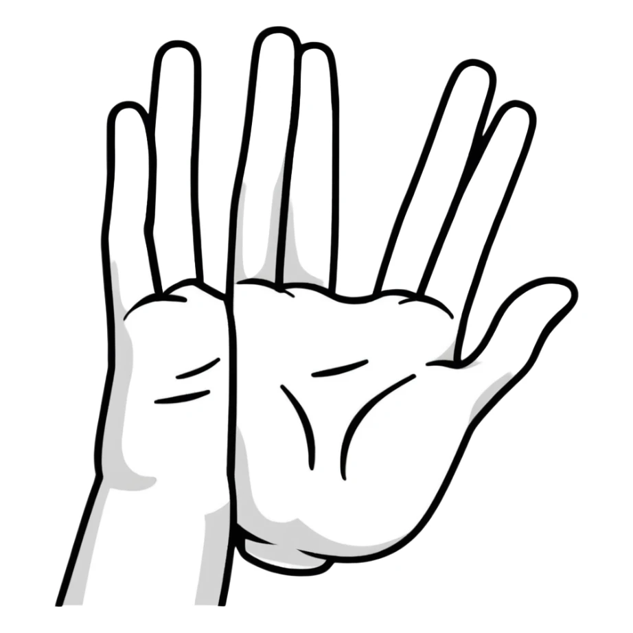 movie director hand frame gesture, film framing sticker