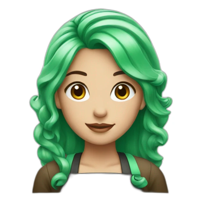 girl-with-green-hair-barista sticker