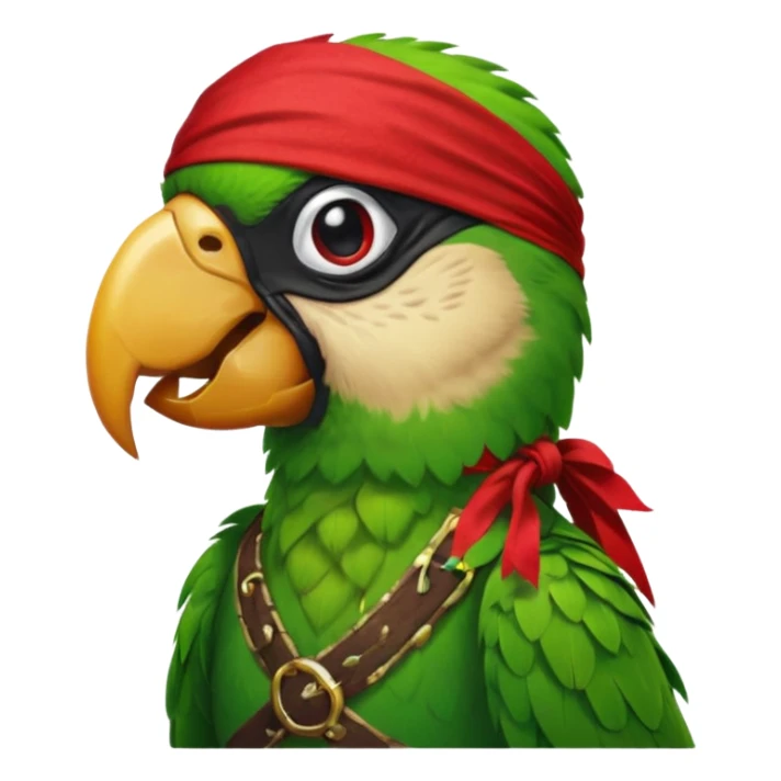 pirate and parrot sticker