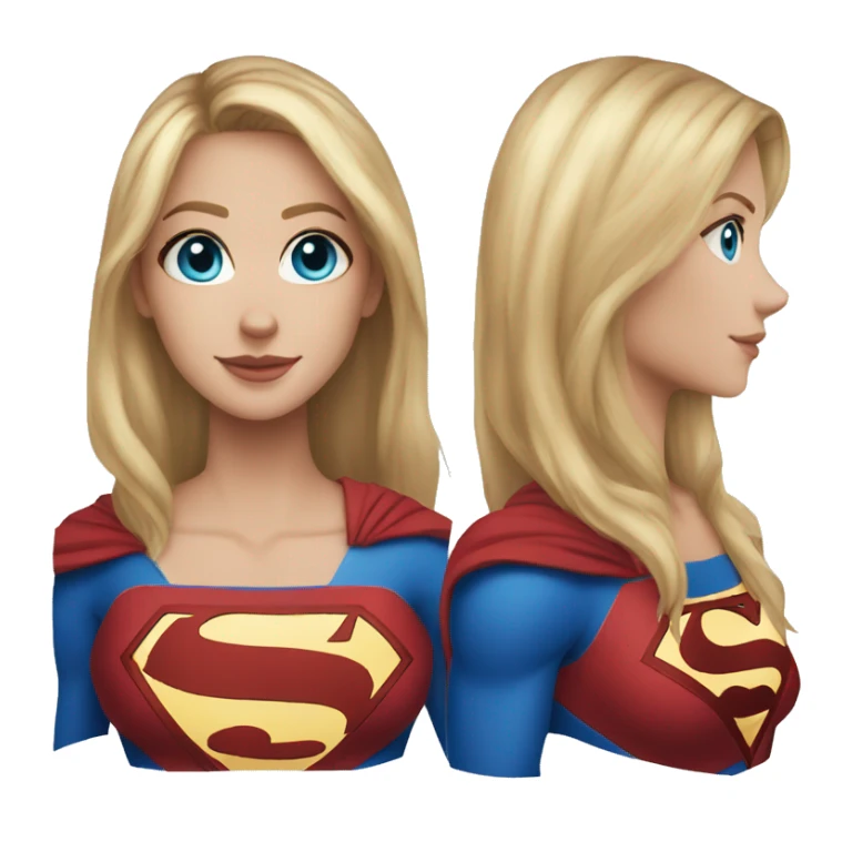 Supergirl Karina light hair blue eyes sticker