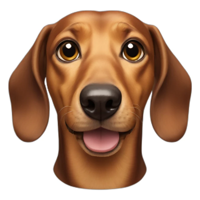 Dog head reality dachshund Looks to the left side 180 Degrees sticker