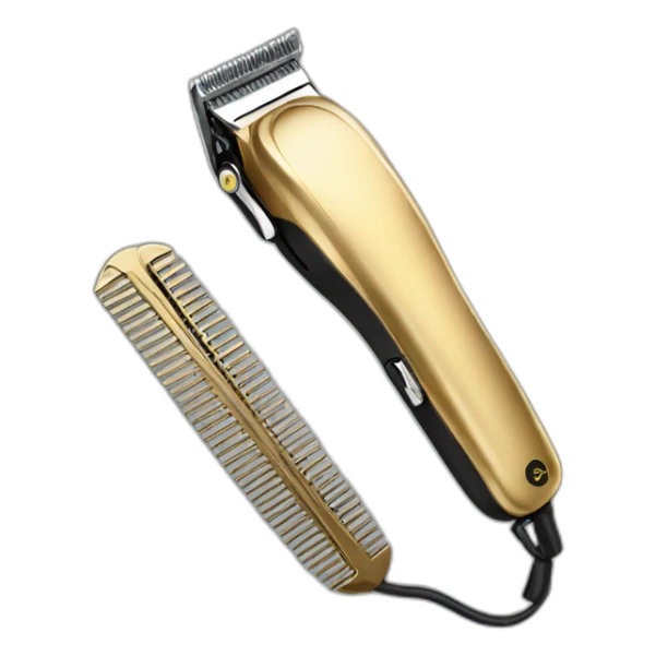 hair clipper gold sticker