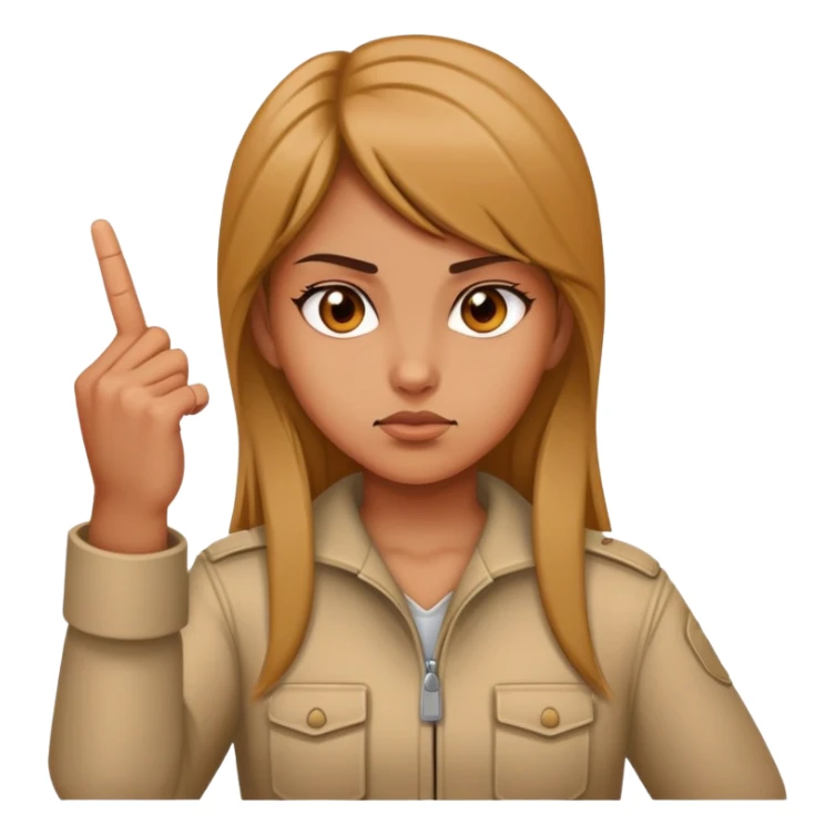 Girl with middle finger sticker
