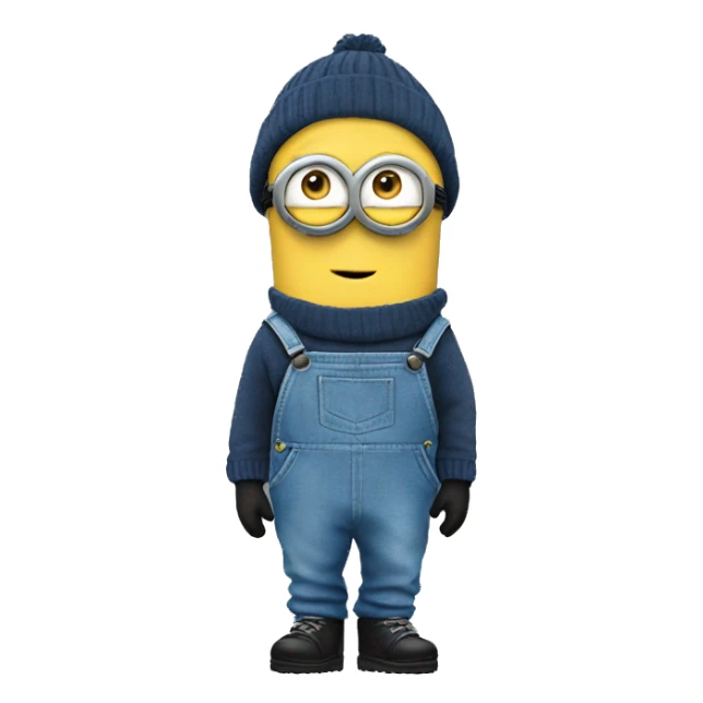 Kevin Minion Blue overall and black shoes sticker