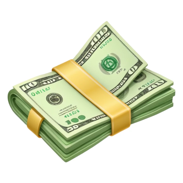 A bill of money sticker