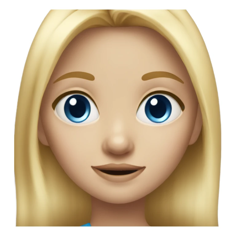  blonde girl child with blue eyes  sticker