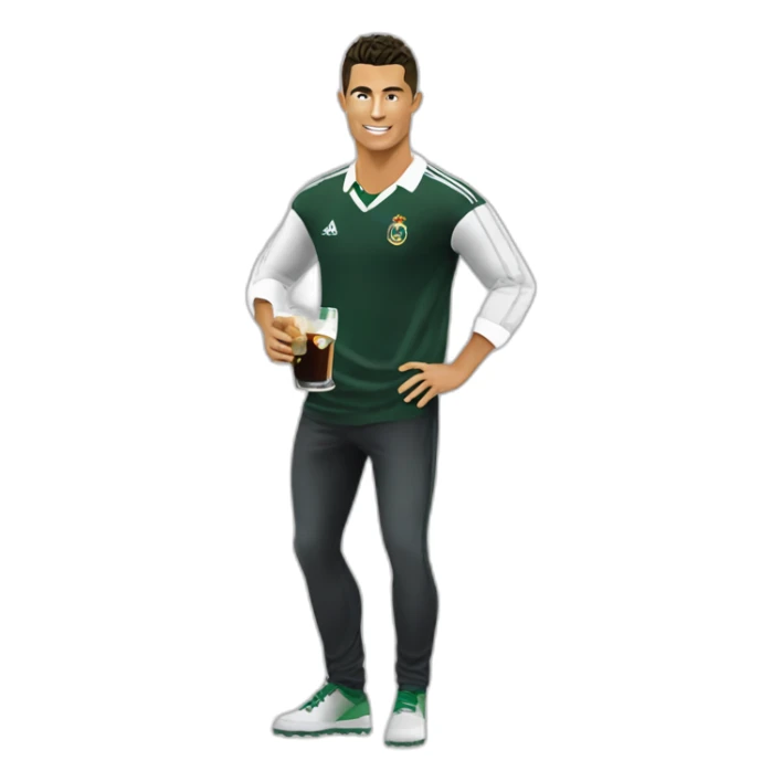 Cristiano ronaldo tomando fernet branca sticker